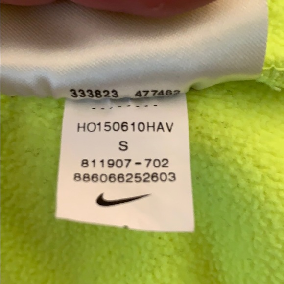 Nike THERMA-FIT Fleece Lined Neon Yellow Size S - Picture 7 of 10